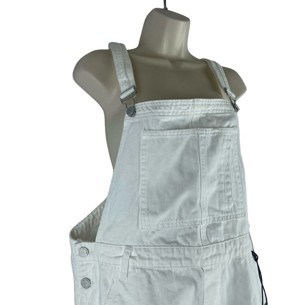 Blank NYC Side Low Cut Denim Shortall Lightbox White Size 31 - Picture 6 of 10